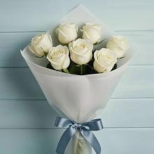 Букет 7 Белых роз Эдлесс Лав #REPLACE_PRED# Берёзовке Алтайского края