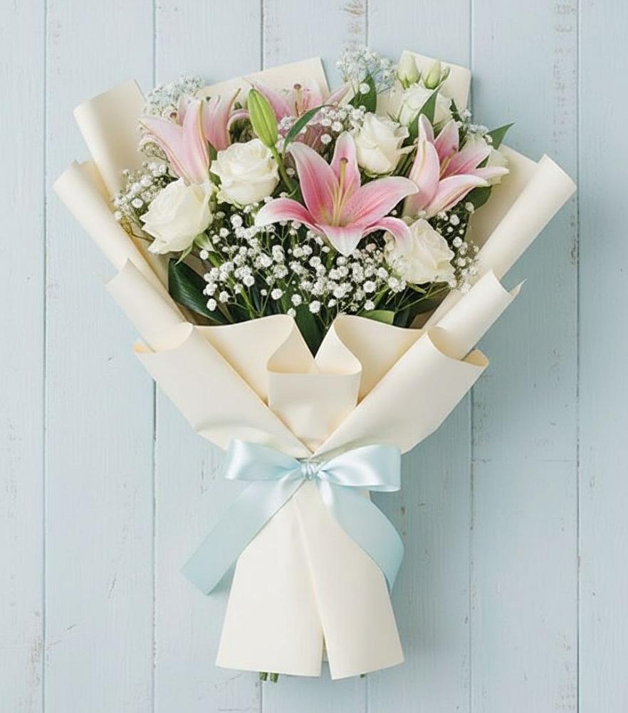 Букет цветов из: Лилии в Берёзовке Алтайского края