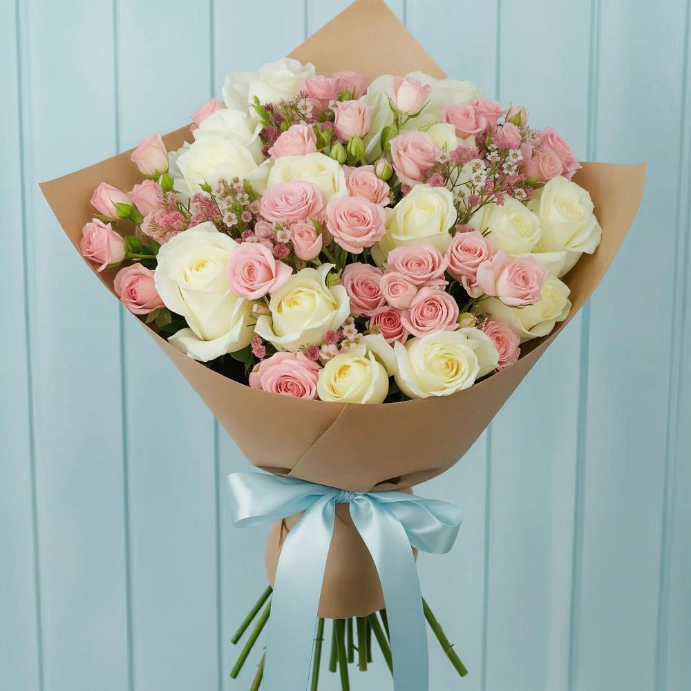Букет цветов из: Розы в Берёзовке Алтайского края