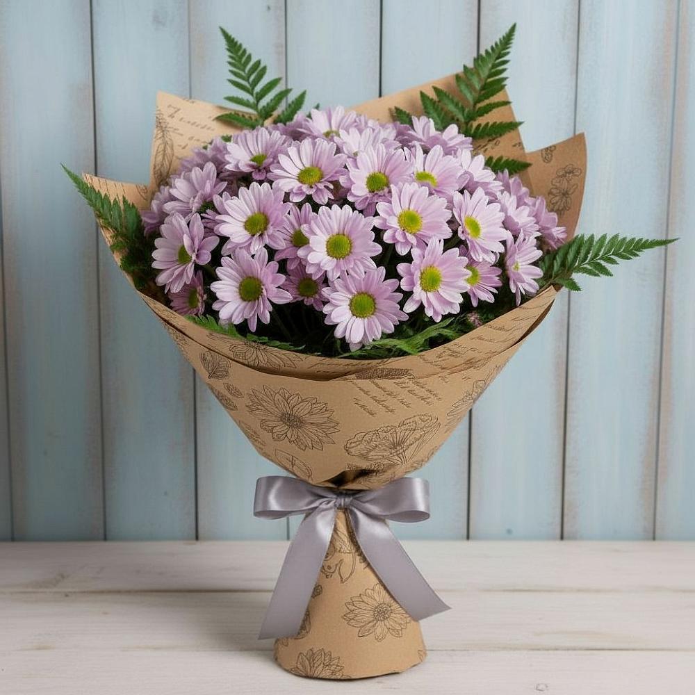 Букет цветов из: Хризантемы в Берёзовке Алтайского края