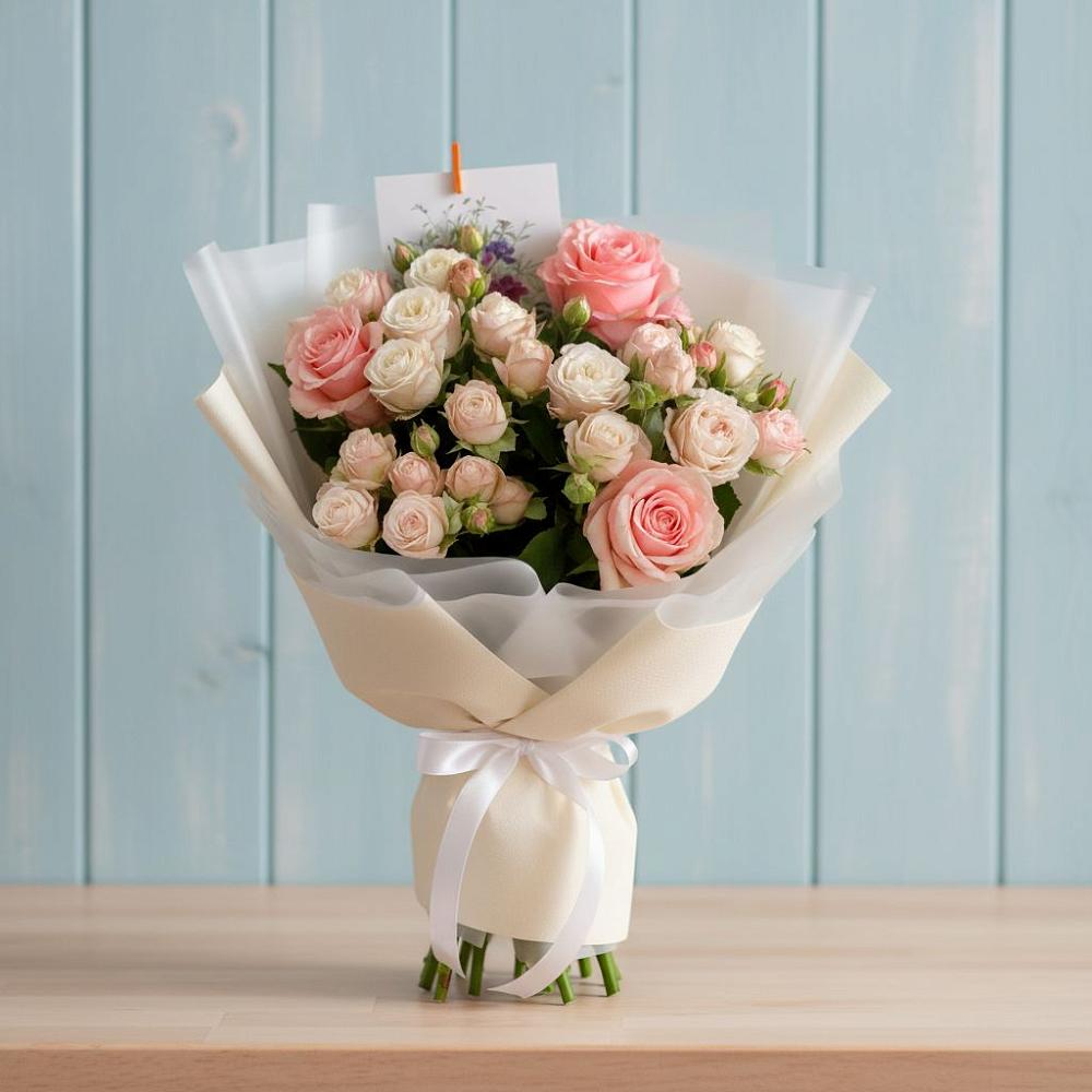 Букет цветов из: Розы в Берёзовке Алтайского края