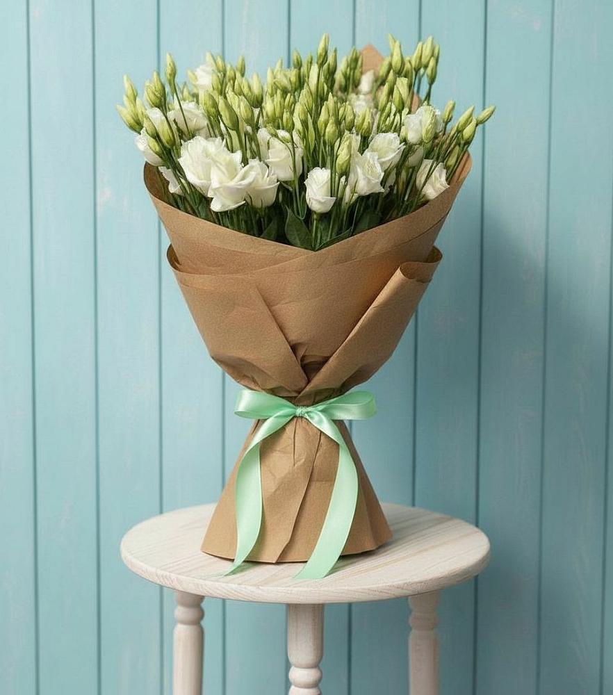 Букет цветов из: Лизиантусы в Берёзовке Алтайского края