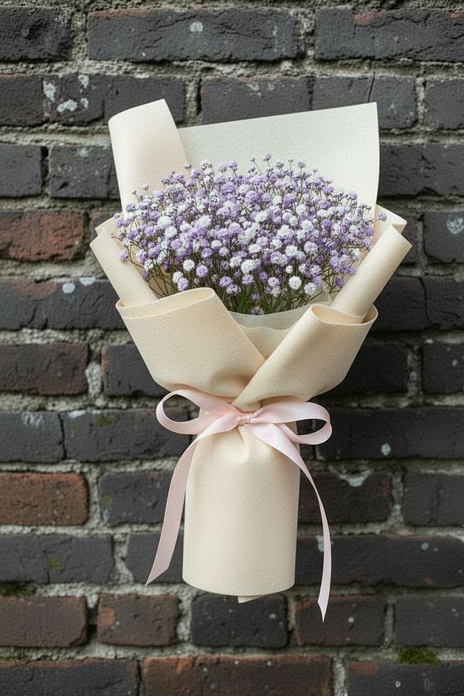 Букет цветов из: Гипсофила в Берёзовке Алтайского края