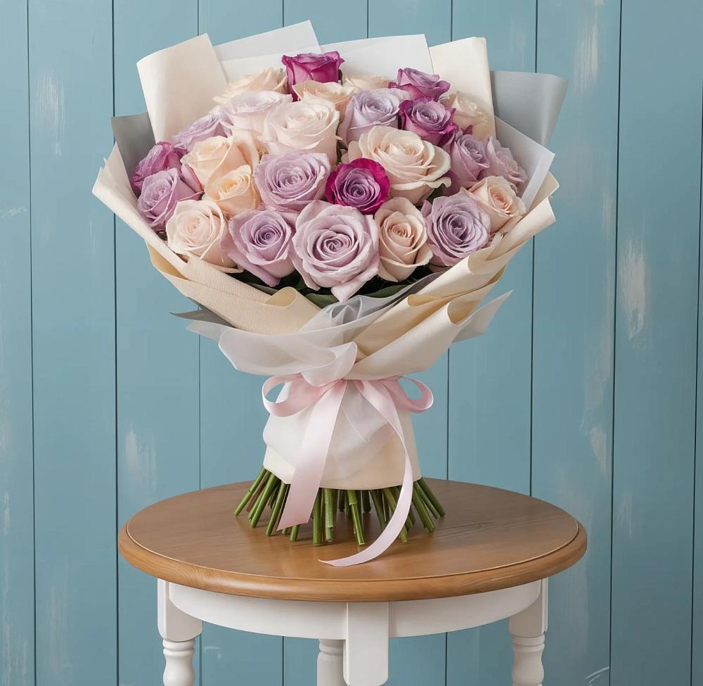 Букет цветов из: Розы в Берёзовке Алтайского края