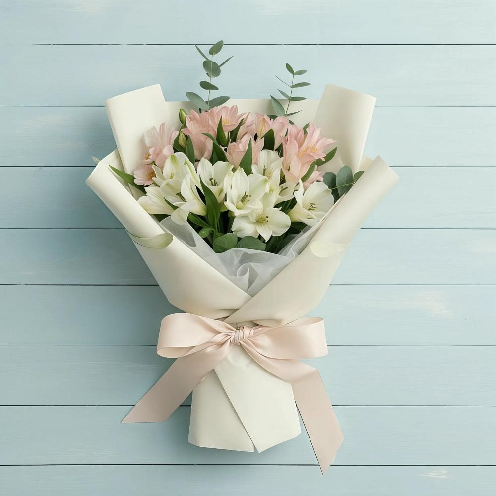 Букет цветов из: Альстромерии в Берёзовке Алтайского края