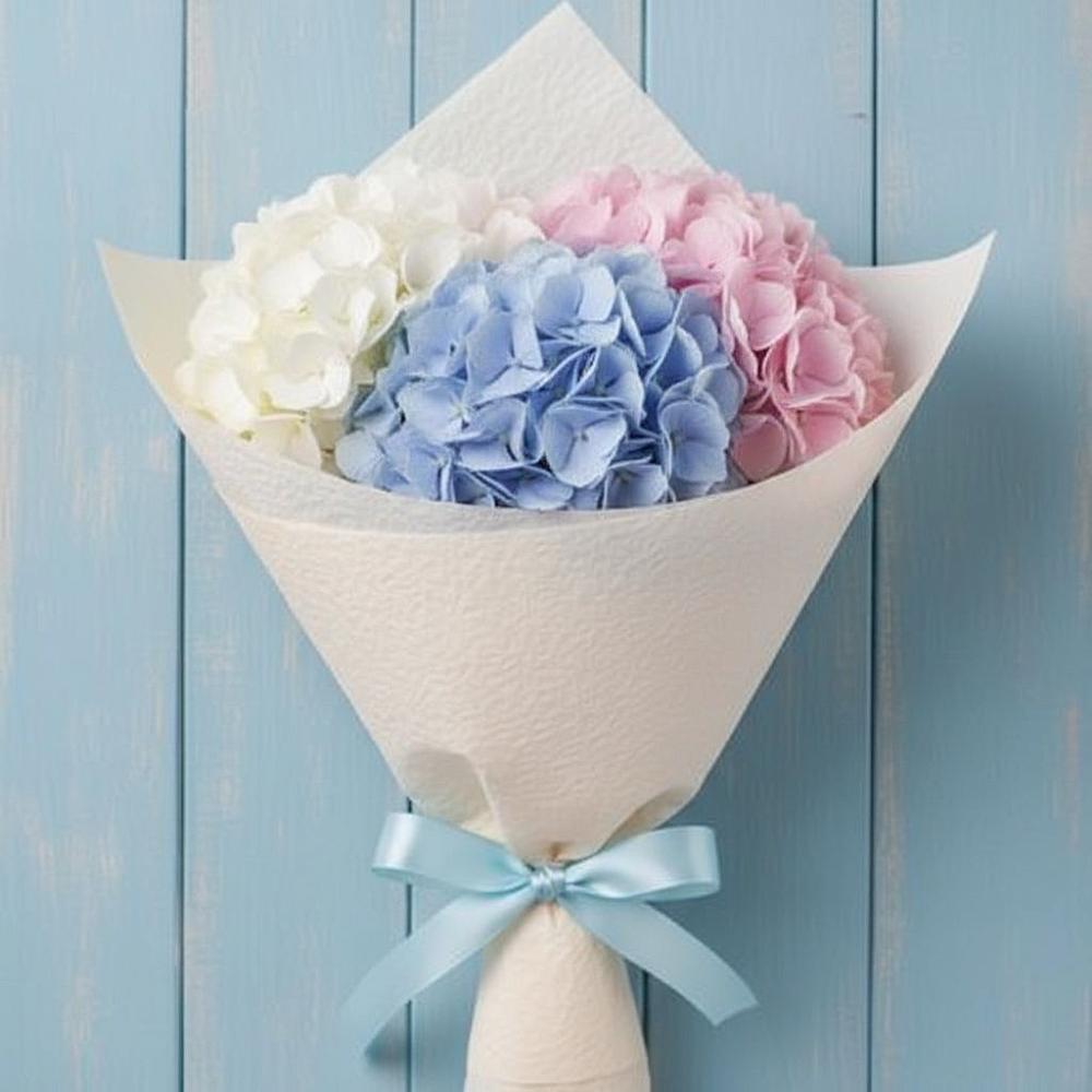 Букет цветов из: Гортензия в Берёзовке Алтайского края